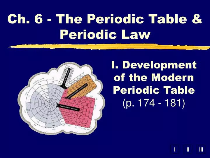 ch 6 the periodic table periodic law n.