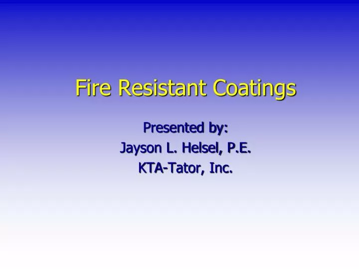 fire resistant coatings n.