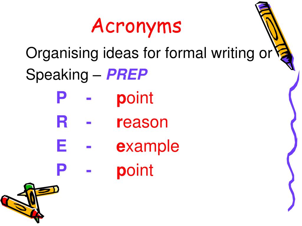 PPT - Acronyms and Mnemonics PowerPoint Presentation, free download -  ID:1184659