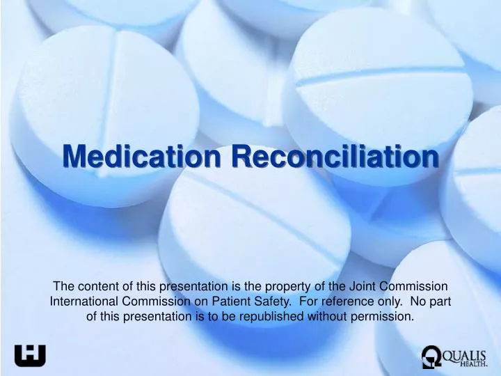 medication reconciliation n.
