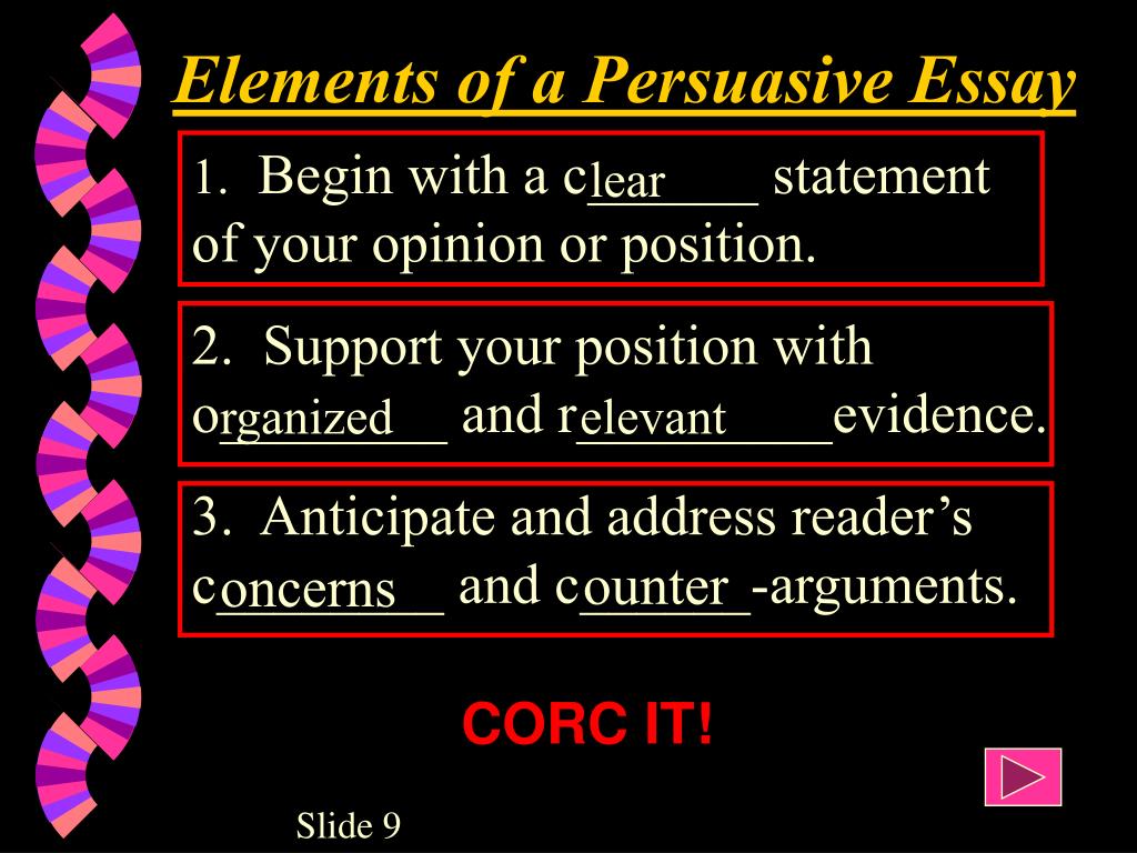 powerpoint presentation on persuasive essay