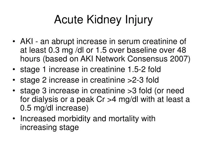 PPT Acute Kidney Injury PowerPoint Presentation Free Download ID 