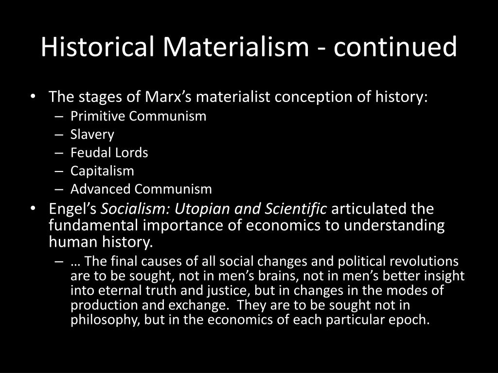 historical materialism assignment