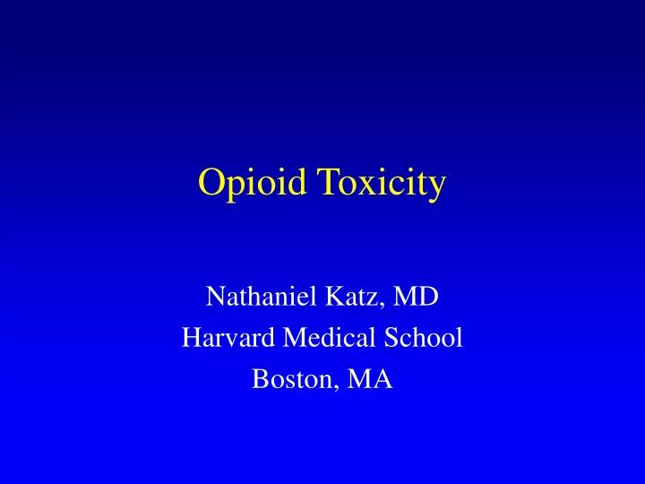 opioid toxicity n.