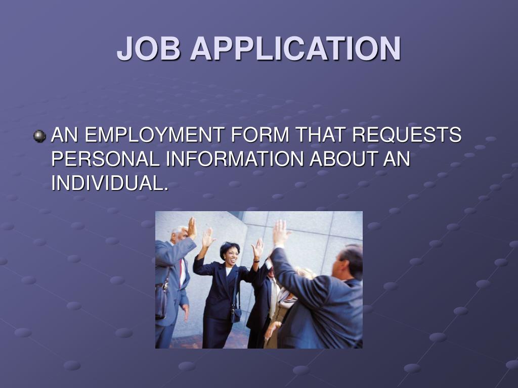 presentation for job application