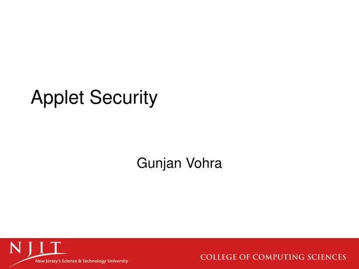 applet security n.