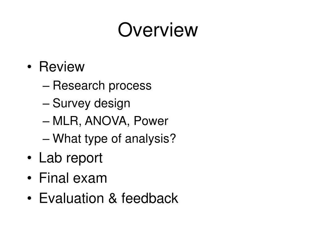 Survey method Survey method