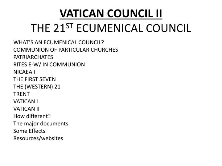 Seven Ecumenical Councils Chart