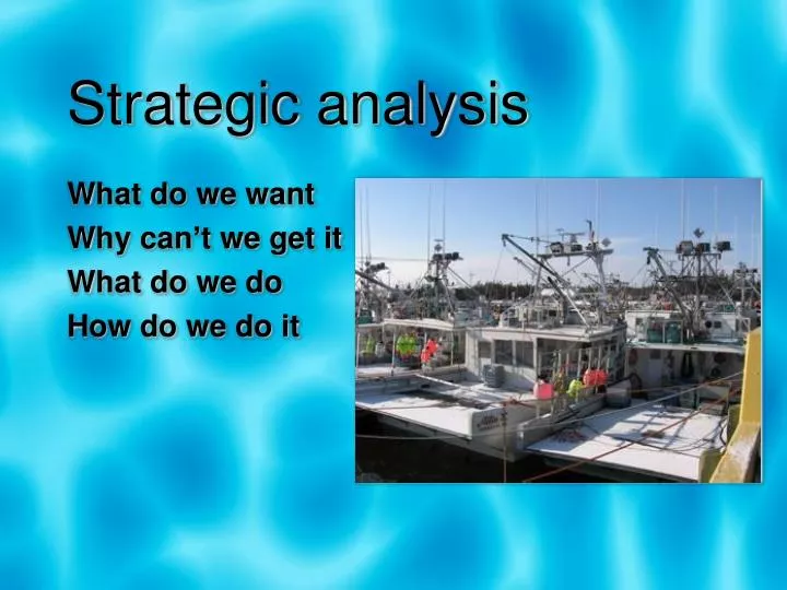 strategic analysis n.
