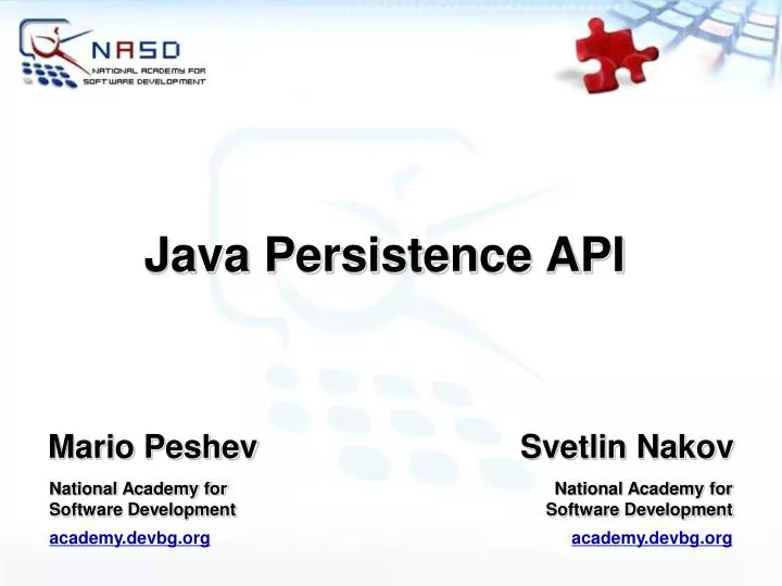 PPT - Java Persistence API PowerPoint Presentation, free download - ID ...