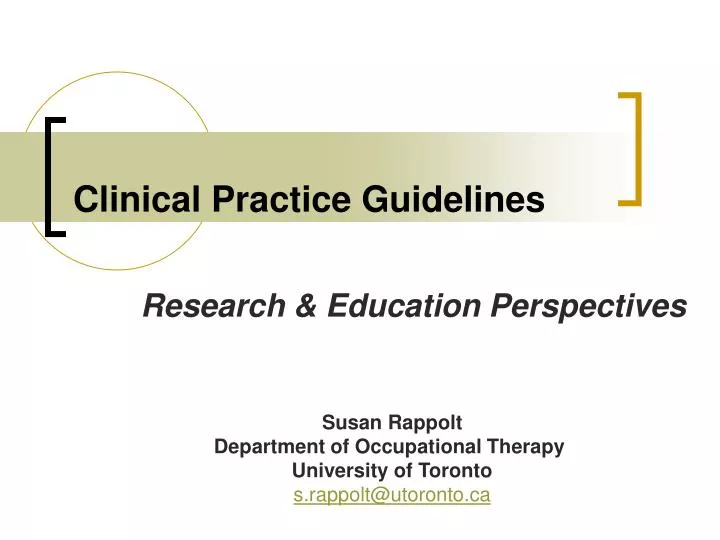 clinical practice guidelines n.