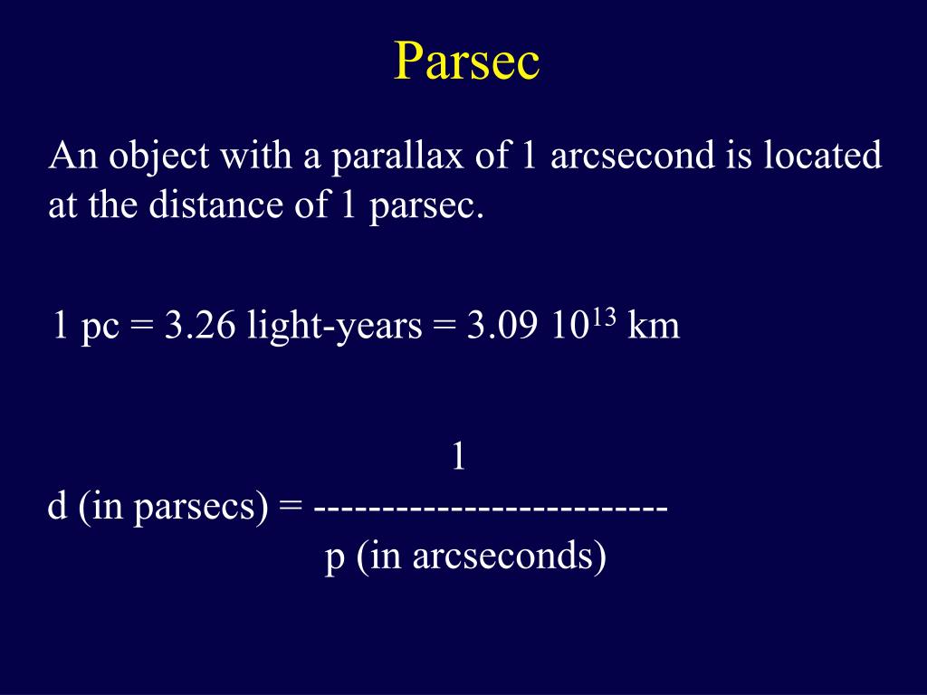 parsec definition with parallaw