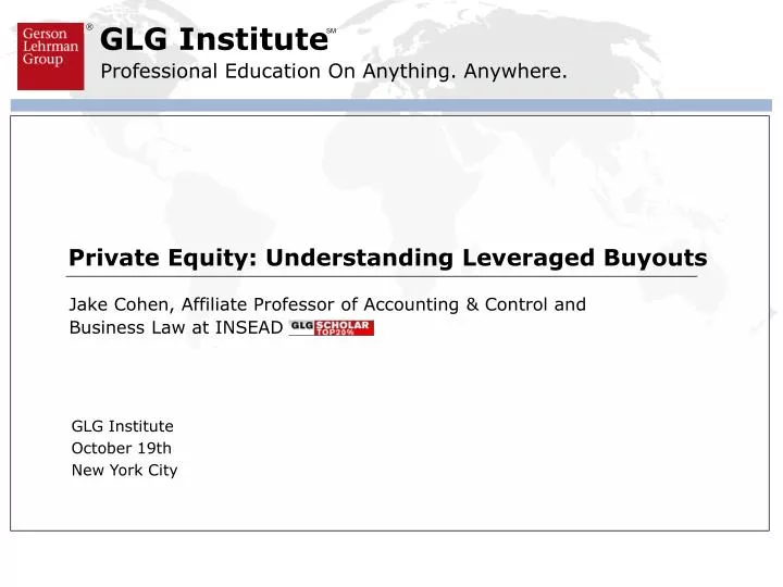 private equity understanding leveraged buyouts n.