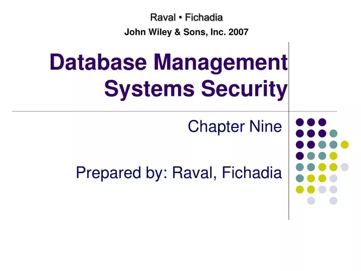 database management systems security n.