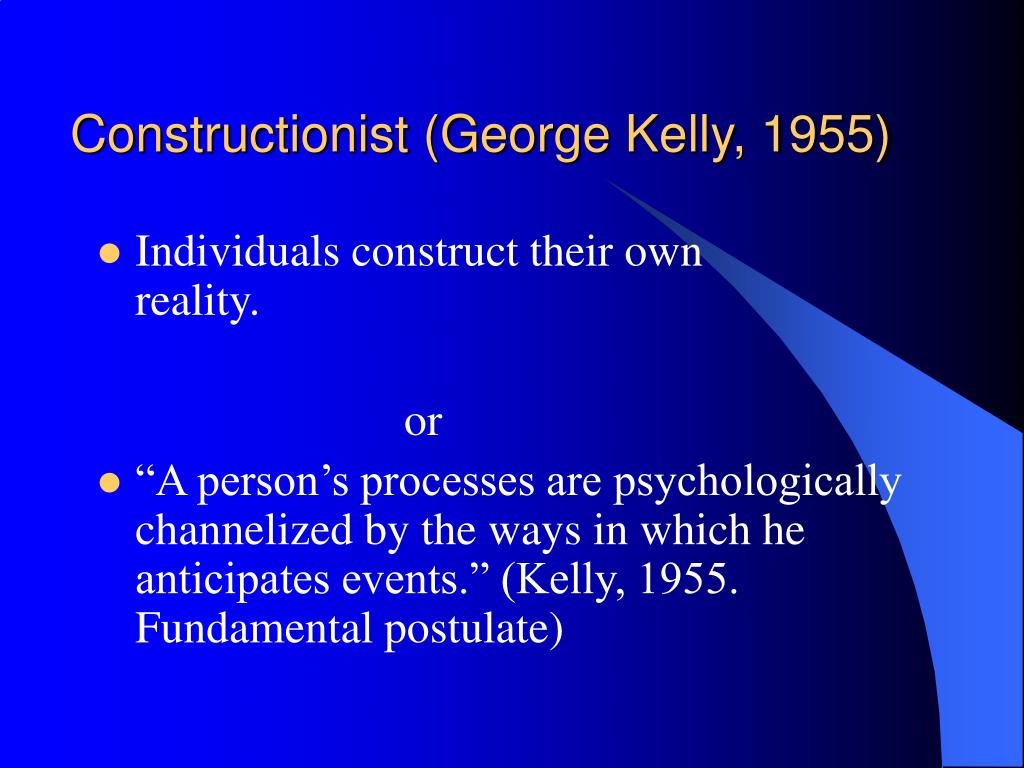 Analysis Of George A. Kellys Role Construct Reprody