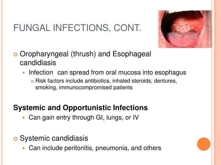 what medications cause fungal infections
