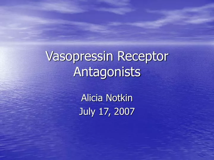 vasopressin receptor antagonists n.