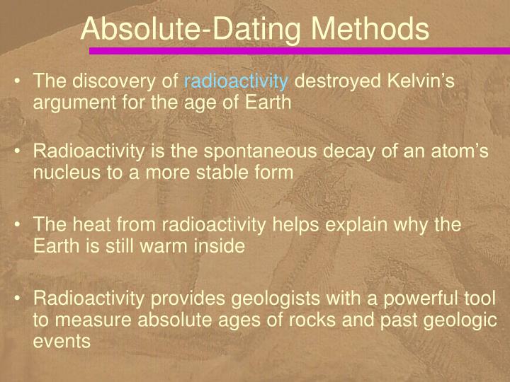 Earth age dating methods