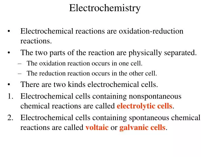 PPT Electrochemistry PowerPoint Presentation, free download ID1195562