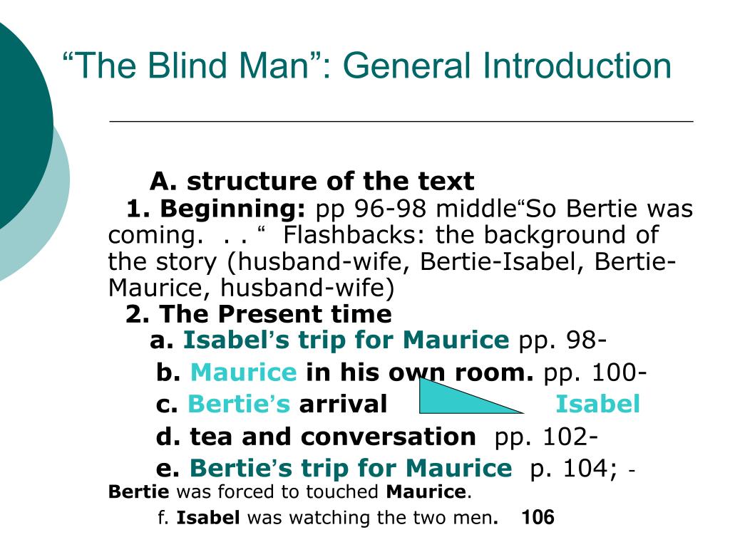 the blind man lawrence full text