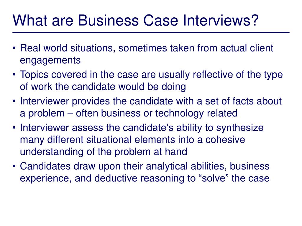 What is a case interview