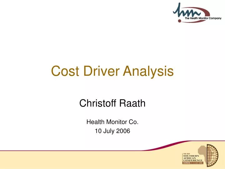 cost driver analysis n.