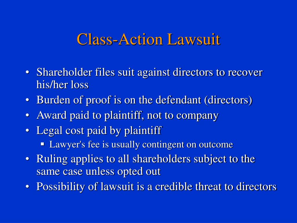 PPT Empowering Shareholders Rights Derivative and ClassAction
