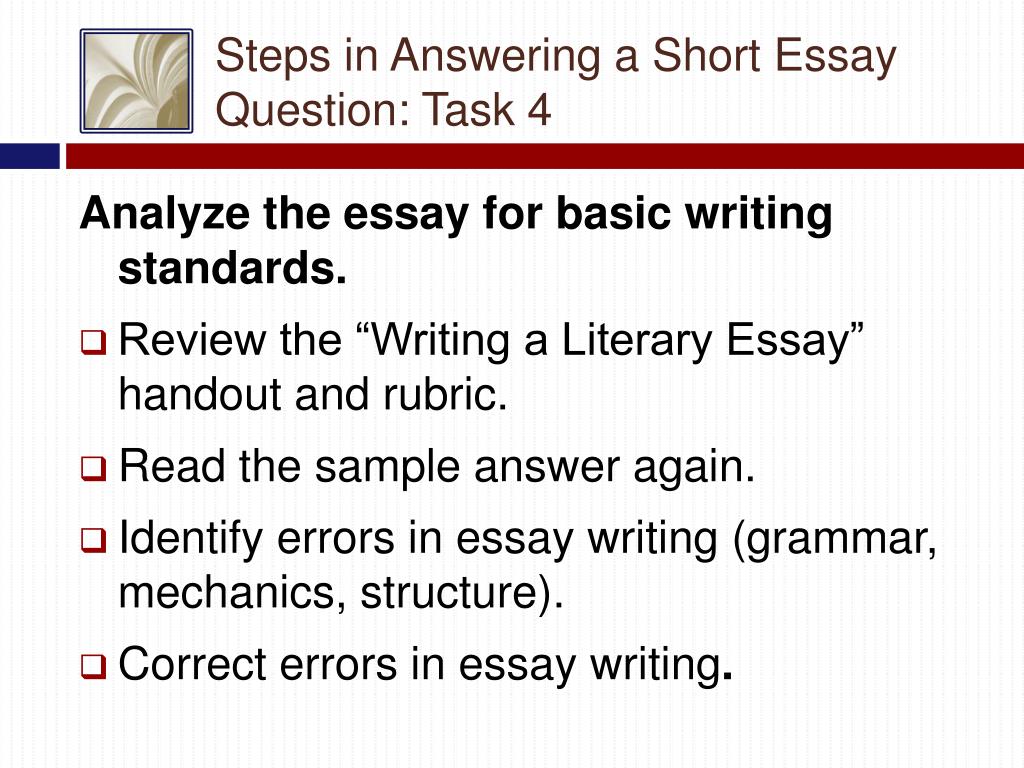 complete the essay by writing down the correct answer