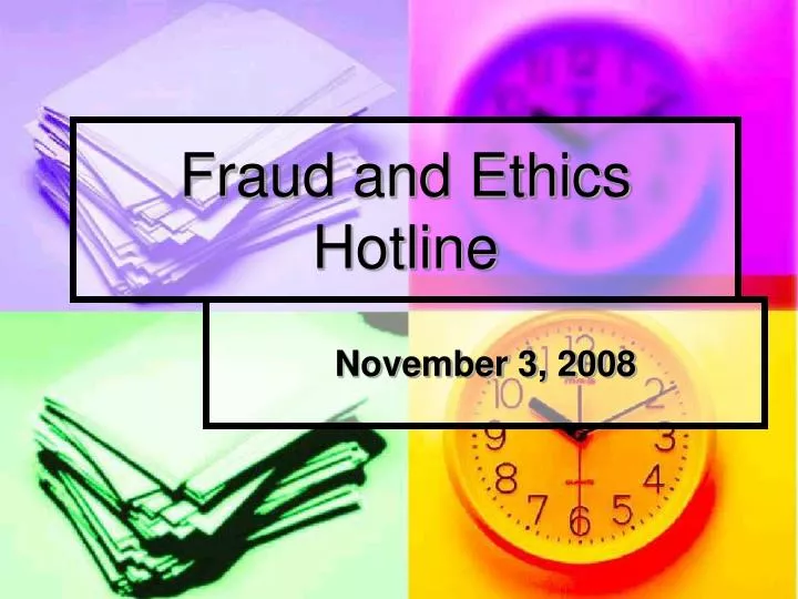 PPT Fraud and Ethics Hotline PowerPoint Presentation ID1197019