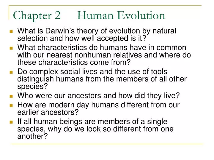 chapter 2 human evolution n.