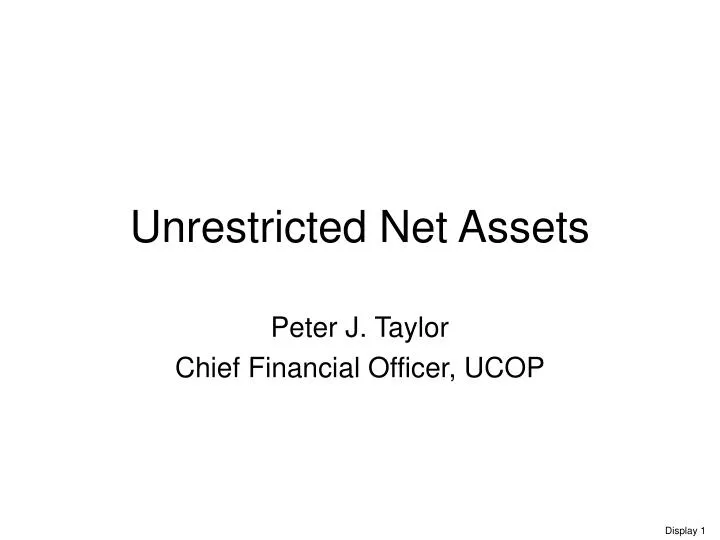 unrestricted net assets n.