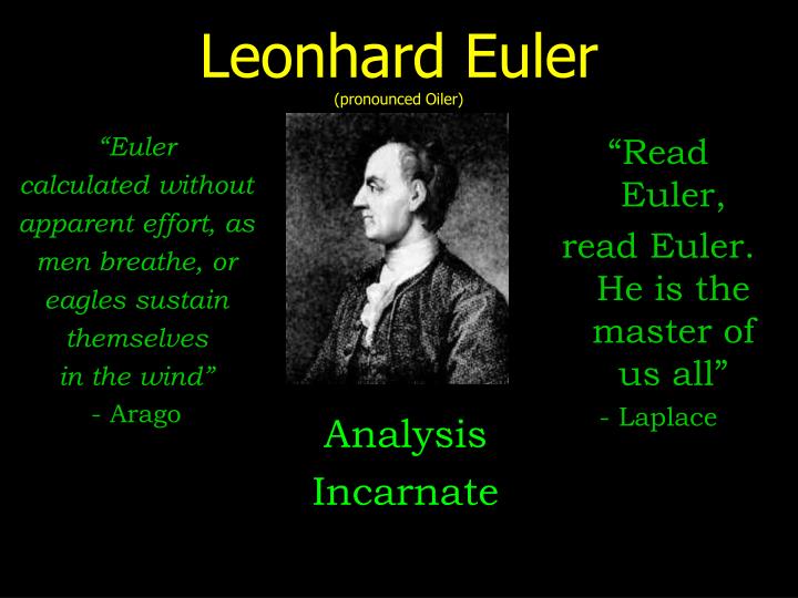 analysis of life of leonhard euler Eulogy of leonhard euler by nicolas fusstranslated by euler’s life refinements of the most sublime analysis euler had told count orlov on more than one. analysis of life of leonhard euler Eulogy of leonhard euler by nicolas fusstranslated by euler’s life refinements of the most sublime analysis euler had told count orlov on more than one.