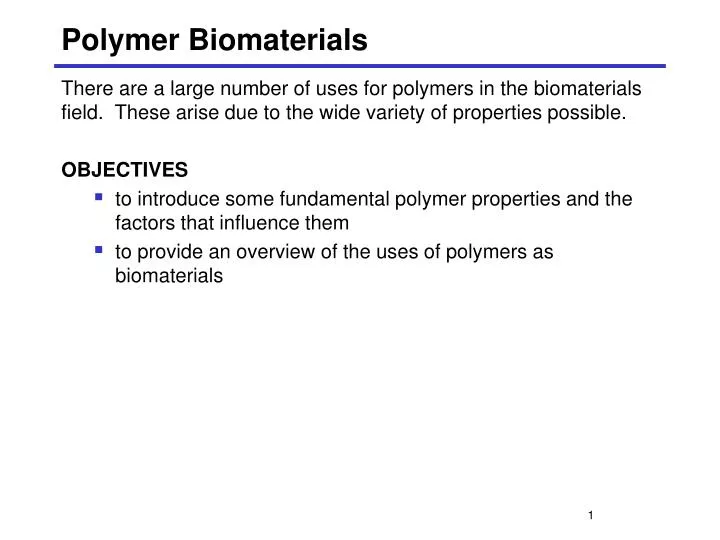 polymer biomaterials n.