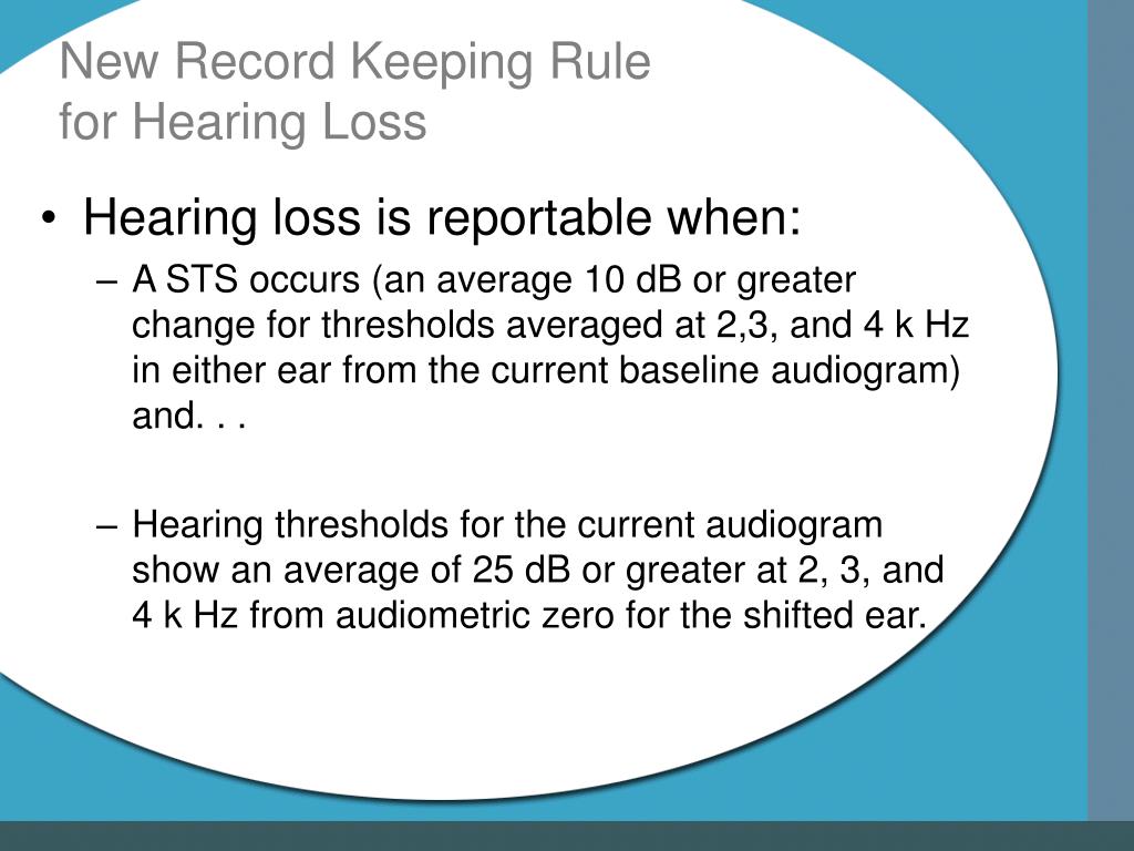 PPT OSHA Reportable Hearing Loss Rule PowerPoint Presentation, free