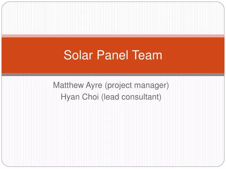 solar panel team n.