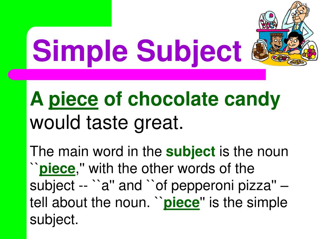 Simple subject. Subject is. Theme and subject. 1000 Main Words.