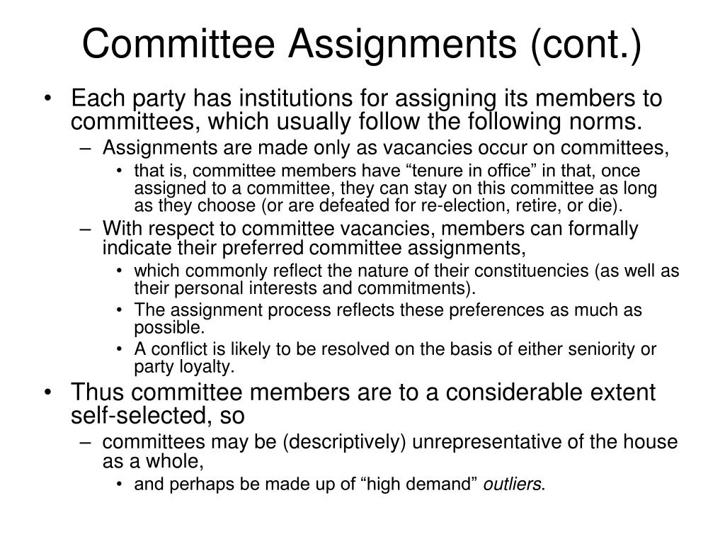 committee assignments
