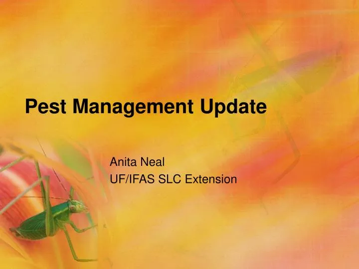 pest management update n.