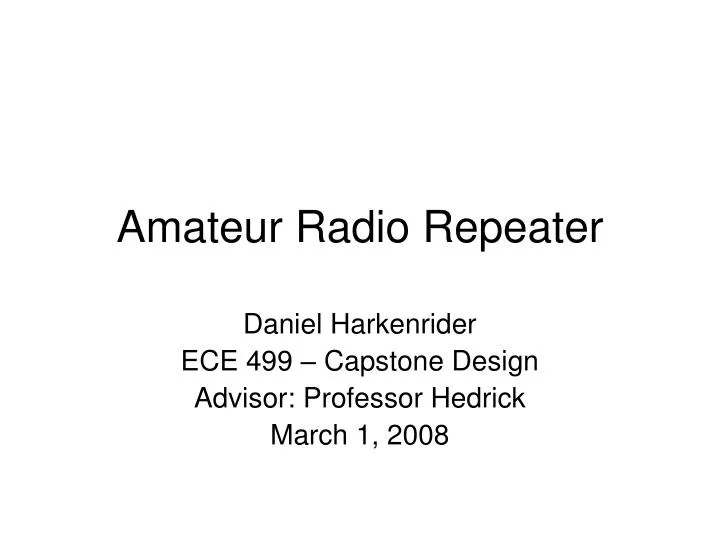 amateur radio repeater n.