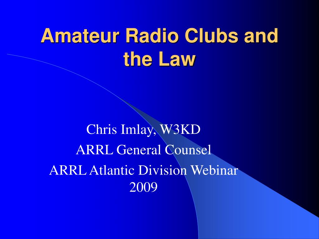PPT - Amateur Radio Clubs and the Law PowerPoint Presentation, free download Adult Picture