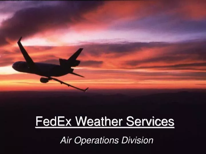 fedex weather services n.