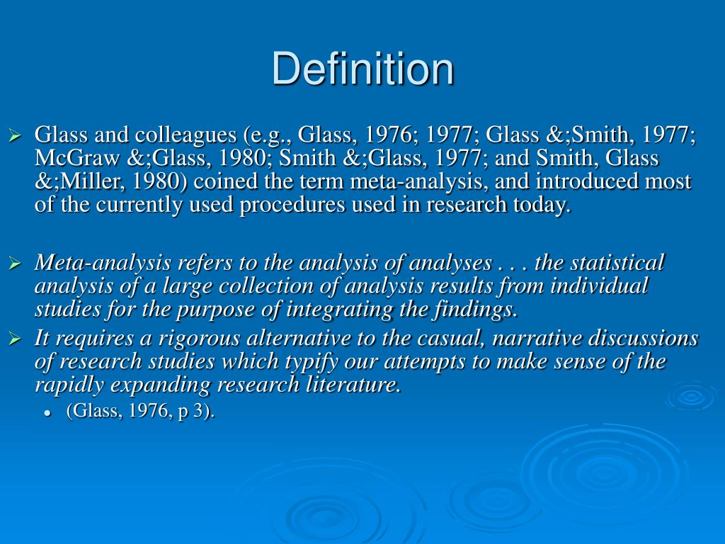 meta analysis definition in educational research meta analysis definition in educational research