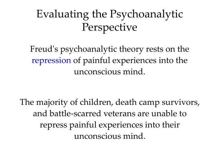 psychoanalytic perspective Psychoanalytic theory is the theory of personality organization and the dynamics of personality development that guides psychoanalysis, a clinical method for treating psychopathology first laid out by sigmund freud in the late 19th century, psychoanalytic theory has undergone many refinements since his work. psychoanalytic perspective Psychoanalytic theory is the theory of personality organization and the dynamics of personality development that guides psychoanalysis, a clinical method for treating psychopathology first laid out by sigmund freud in the late 19th century, psychoanalytic theory has undergone many refinements since his work.