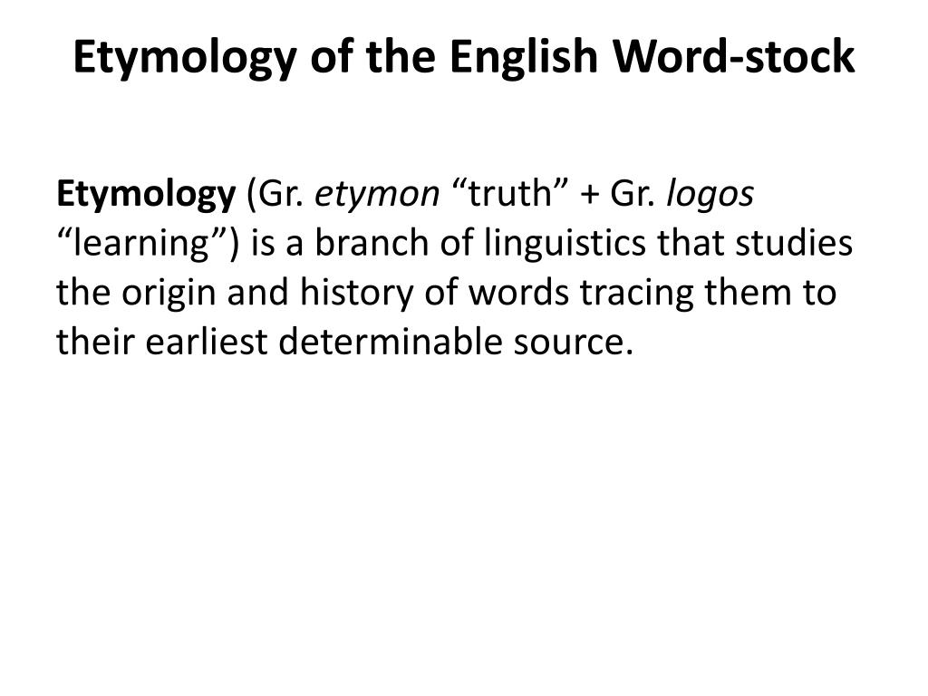 presentation etymology word