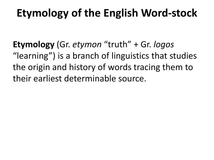 etymology of the english word stock n.