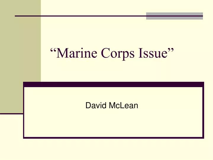 marine corps issue n.