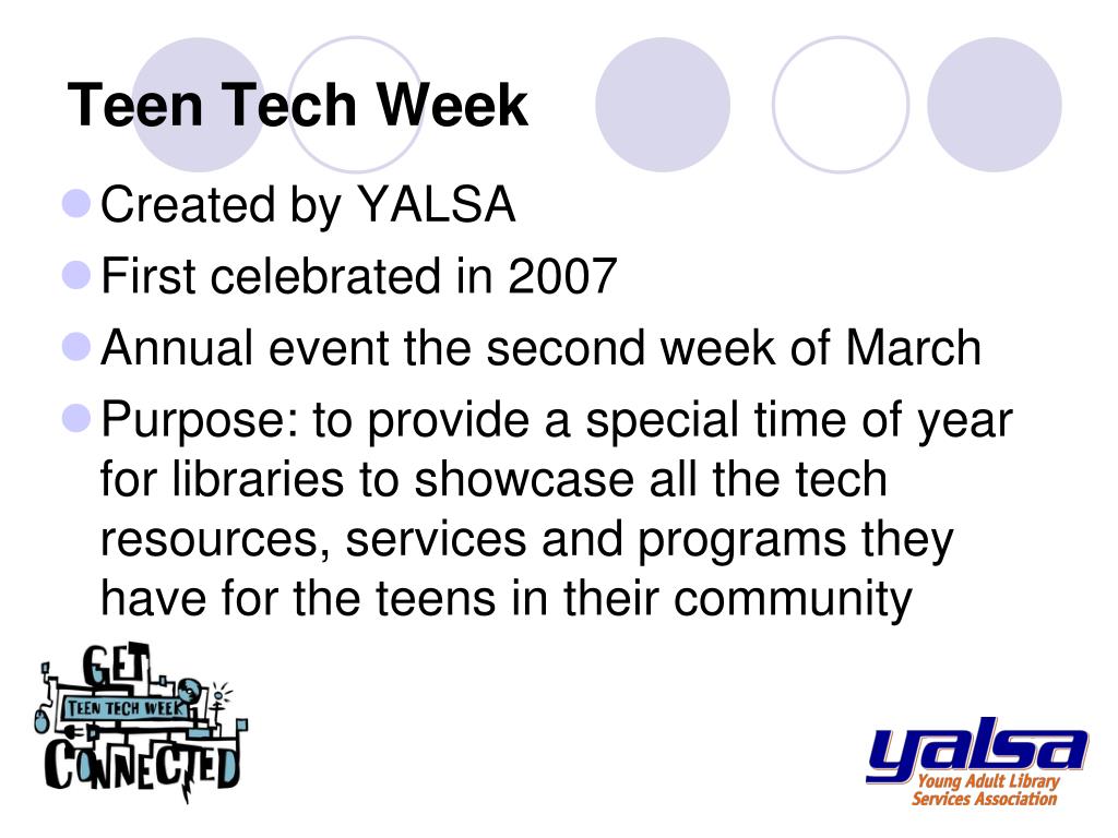 PPT TEEN TECH WEEK PowerPoint Presentation, free download ID1204827