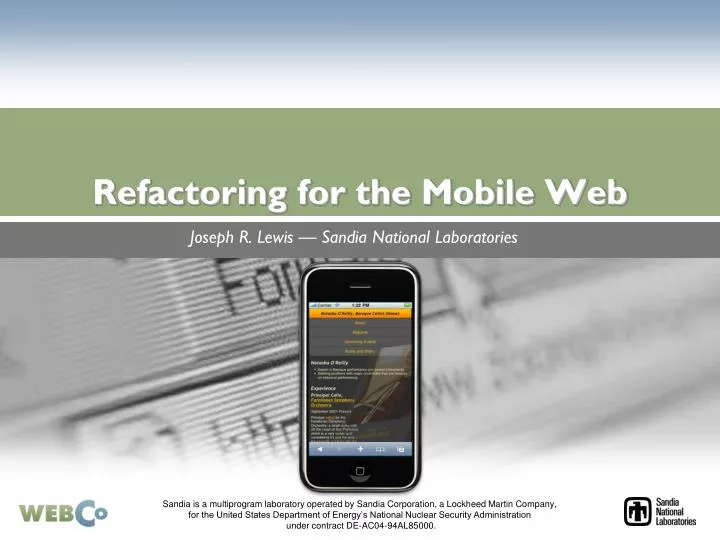refactoring for the mobile web n.