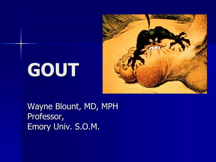 classic presentation of gout