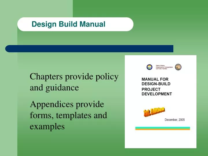 design build manual n.